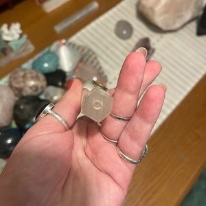 Clear quartz crystal carving